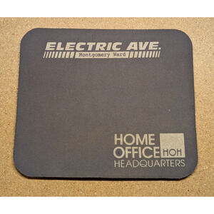 Montgomery Ward Electric Avenue Cloth Top Mouse Pad Mat Office Gray 9x7.75" 90s